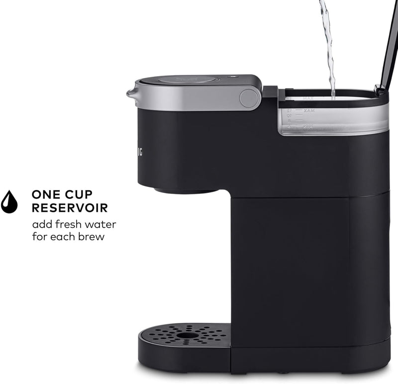 Coffee & Co-Mini Single Serve K-Cup Pod Coffee Maker, 6 to 12oz Brew size, with Cord Storage, Perfect for Small Spaces, Black